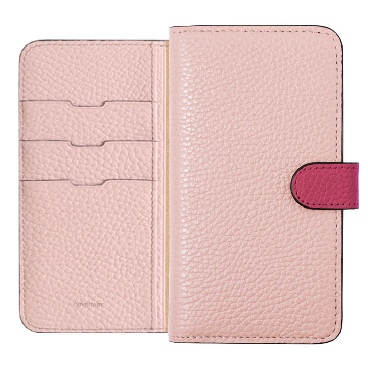 本革 32色 イタリアンシュリンクレザー ベルトバイカラー 手帳型ケース（ベルトあり）Galaxyシリーズ