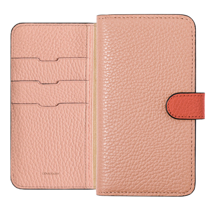 本革 32色 イタリアンシュリンクレザー ベルトバイカラー 手帳型ケース（ベルトあり）Galaxyシリーズ