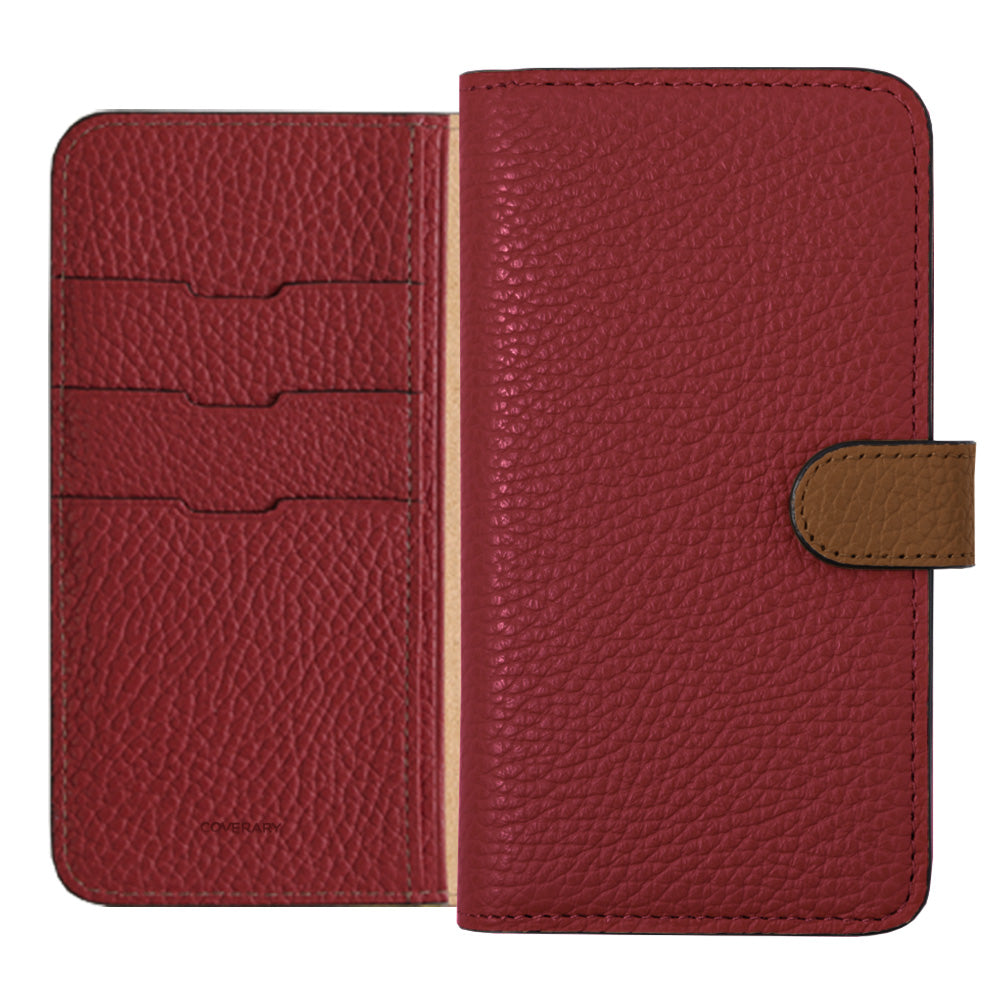 本革 32色 イタリアンシュリンクレザー ベルトバイカラー 手帳型ケース（ベルトあり）Galaxyシリーズ