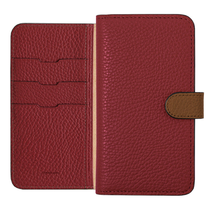 本革 32色 イタリアンシュリンクレザー ベルトバイカラー 手帳型ケース（ベルトあり）Galaxyシリーズ