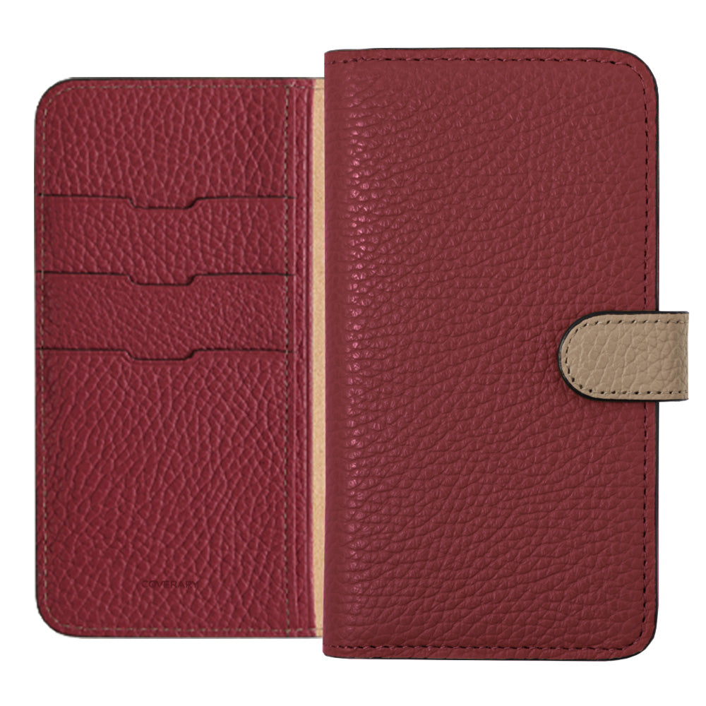 本革 32色 イタリアンシュリンクレザー ベルトバイカラー 手帳型ケース（ベルトあり）Galaxyシリーズ