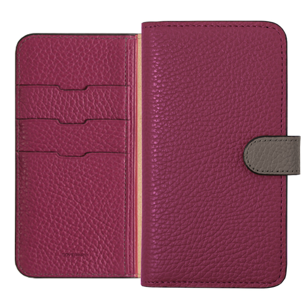 本革 32色 イタリアンシュリンクレザー ベルトバイカラー 手帳型ケース（ベルトあり）Galaxyシリーズ