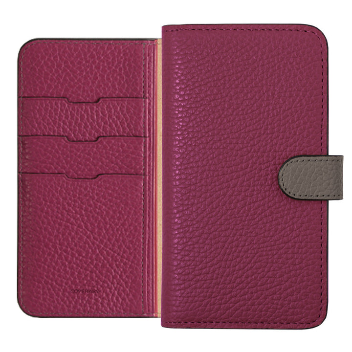 本革 32色 イタリアンシュリンクレザー ベルトバイカラー 手帳型ケース（ベルトあり）Galaxyシリーズ