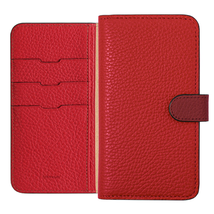 本革 32色 イタリアンシュリンクレザー ベルトバイカラー 手帳型ケース（ベルトあり）Galaxyシリーズ