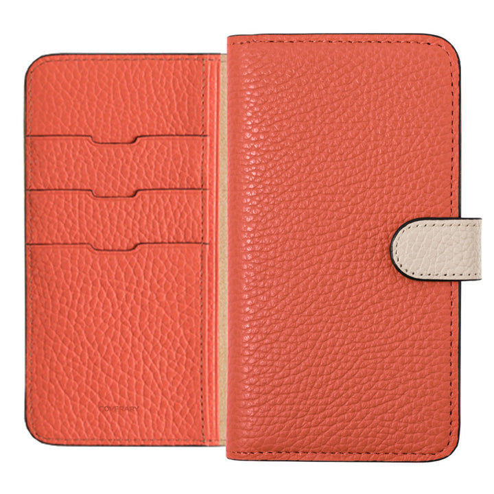 本革 32色 イタリアンシュリンクレザー ベルトバイカラー 手帳型ケース（ベルトあり）Galaxyシリーズ