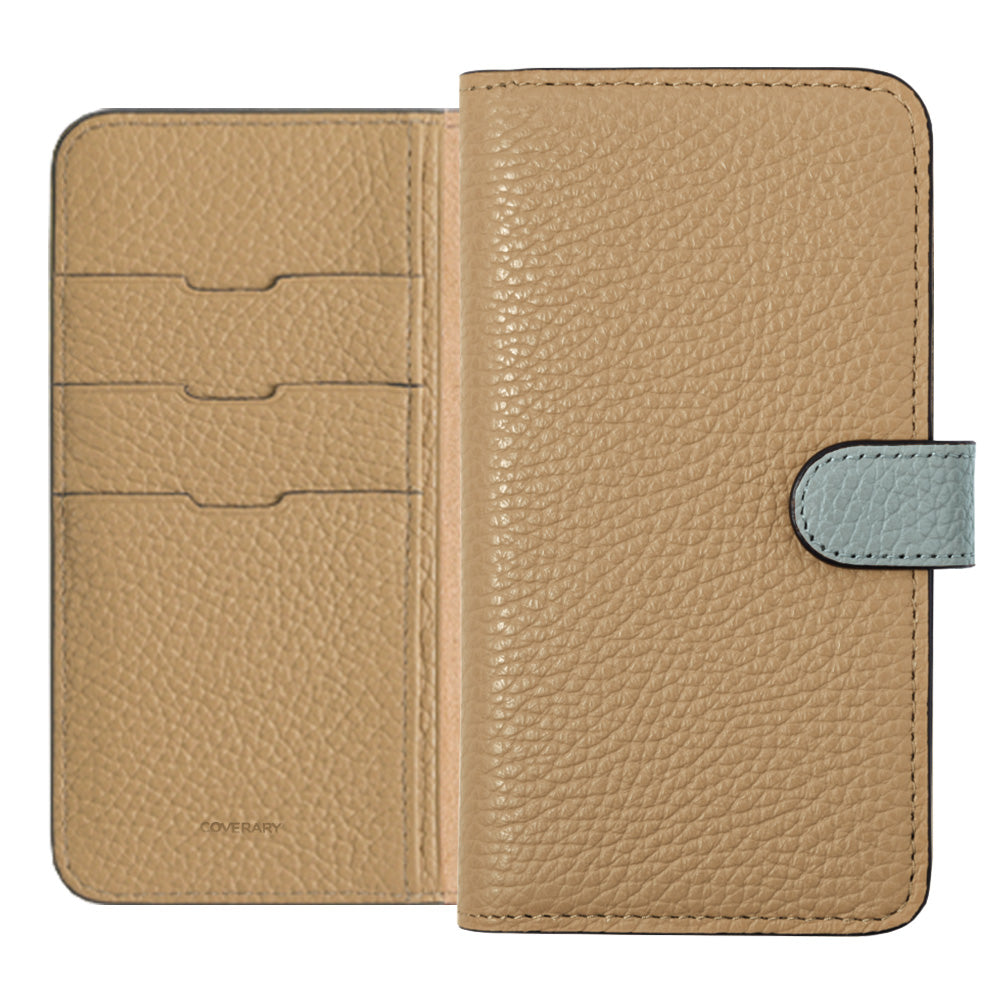 本革 32色 イタリアンシュリンクレザー ベルトバイカラー 手帳型ケース（ベルトあり）Galaxyシリーズ