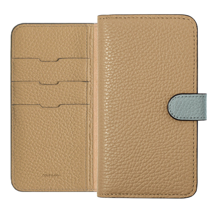 本革 32色 イタリアンシュリンクレザー ベルトバイカラー 手帳型ケース（ベルトあり）Galaxyシリーズ