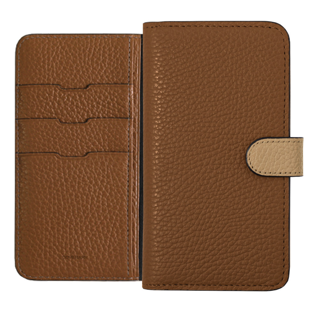 本革 32色 イタリアンシュリンクレザー ベルトバイカラー 手帳型ケース（ベルトあり）Galaxyシリーズ