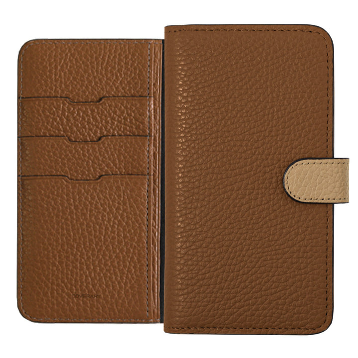 本革 32色 イタリアンシュリンクレザー ベルトバイカラー 手帳型ケース（ベルトあり）Galaxyシリーズ