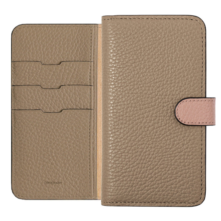 本革 32色 イタリアンシュリンクレザー ベルトバイカラー 手帳型ケース（ベルトあり）Galaxyシリーズ