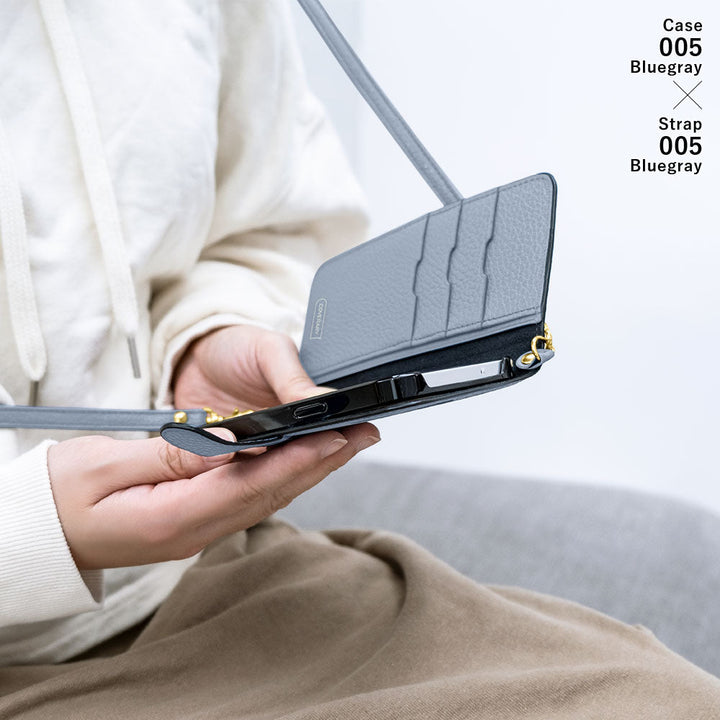 Genuine leather 32 colors Italian shrink leather shoulder strap included flower motif notebook-style case (with belt) Xperia series