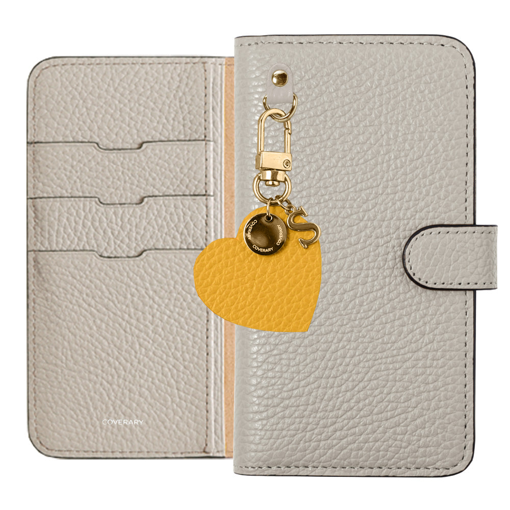 Cuir véritable 32 couleurs cuir italien grainé motif initial charme étui portefeuille (avec ceinture)