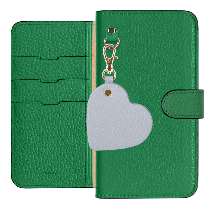 Genuine Leather 32 Colors Italian Shrink Leather Motif Mirror Charm Wallet Case (With Belt) Xperia Series