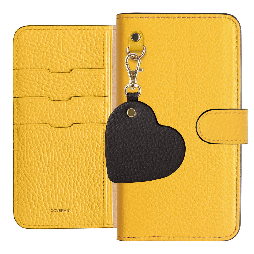 Genuine Leather 32 Colors Italian Shrink Leather Motif Mirror Charm Notebook Case (With Belt)