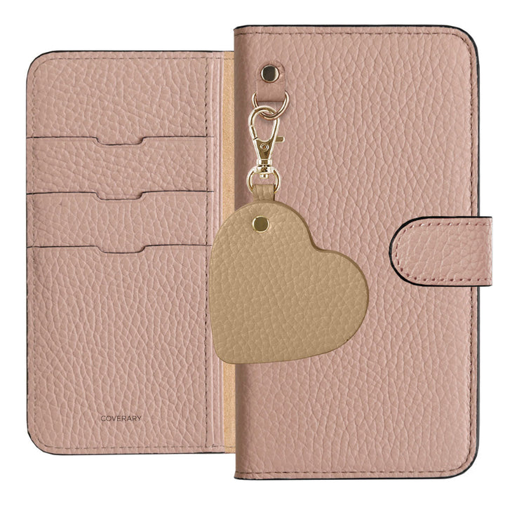 Genuine Leather 32 Colors Italian Shrink Leather Motif Mirror Charm Wallet Case (With Belt) Xperia Series