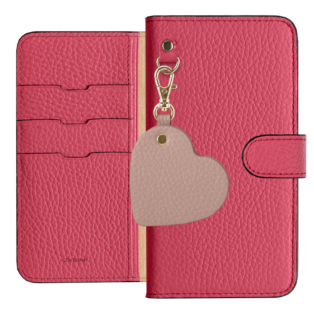 Genuine Leather 32 Colors Italian Shrink Leather Motif Mirror Charm Wallet Case (With Belt) Xperia Series
