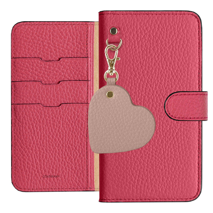 Genuine Leather 32 Colors Italian Shrink Leather Motif Mirror Charm Wallet Case (With Belt) Xperia Series