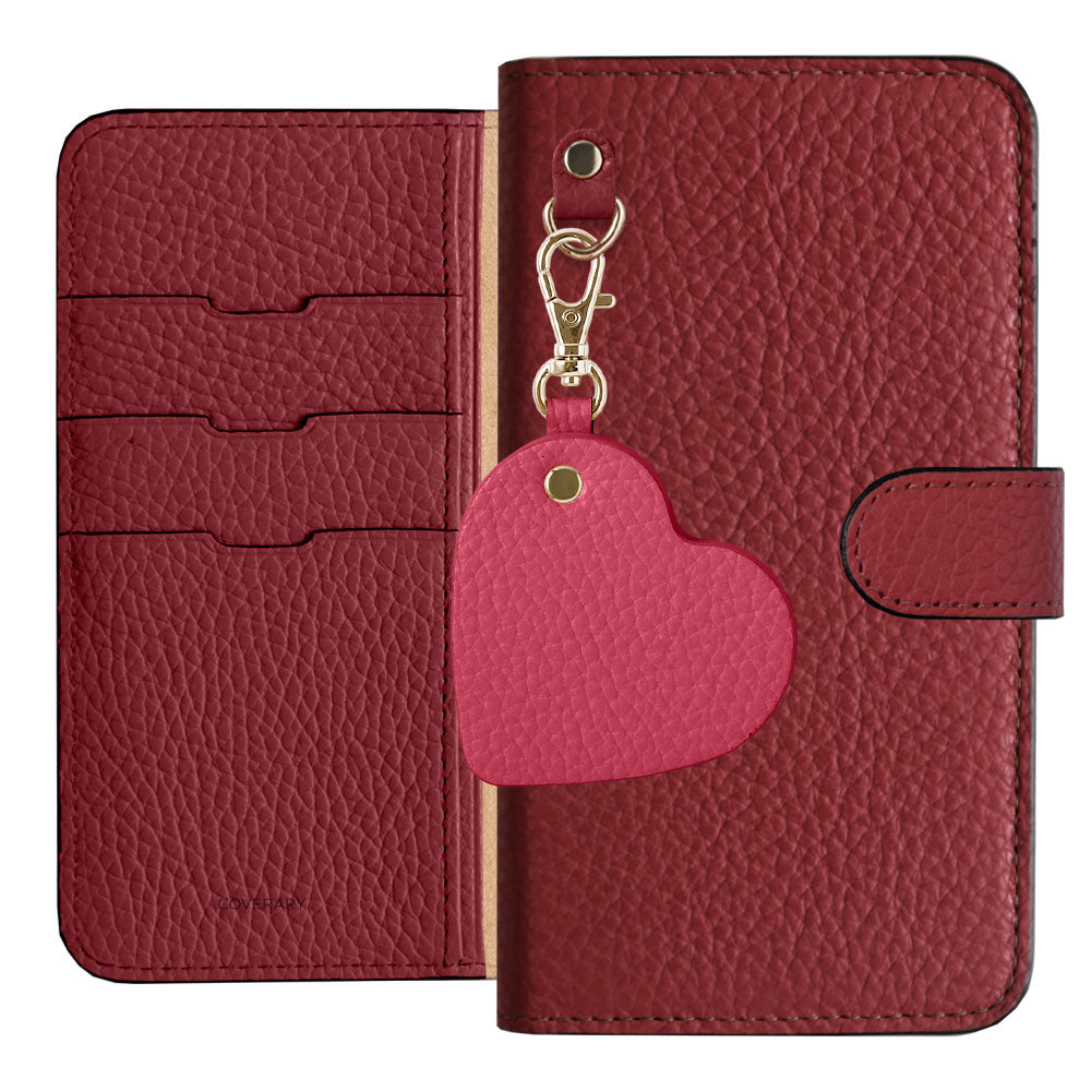 Genuine Leather 32 Colors Italian Shrink Leather Motif Mirror Charm Wallet Case (With Belt) Xperia Series