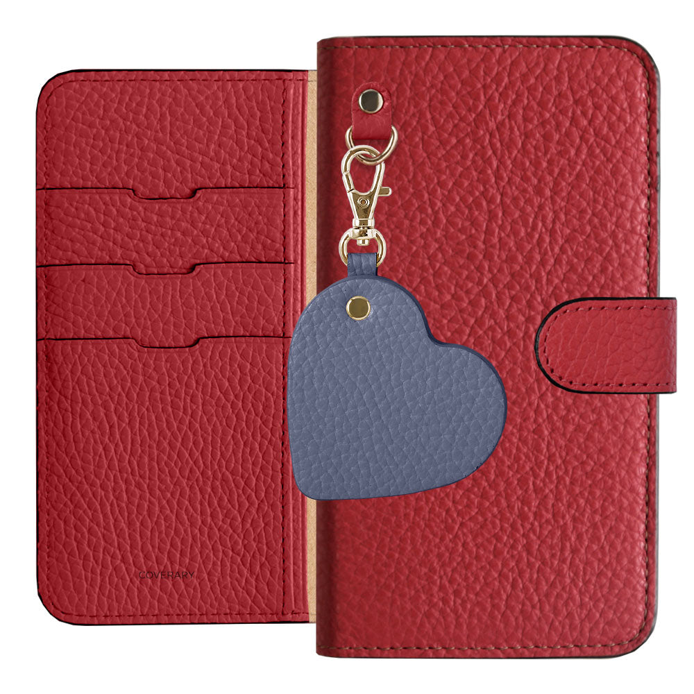 Genuine Leather 32 Colors Italian Shrink Leather Motif Mirror Charm Wallet Case (With Belt) Xperia Series