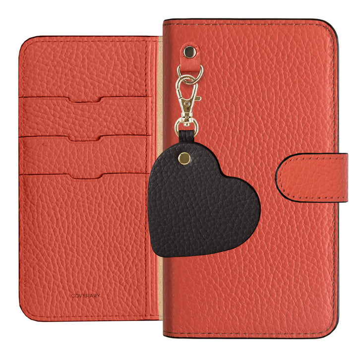Genuine Leather 32 Colors Italian Shrink Leather Motif Mirror Charm Wallet Case (With Belt) Xperia Series