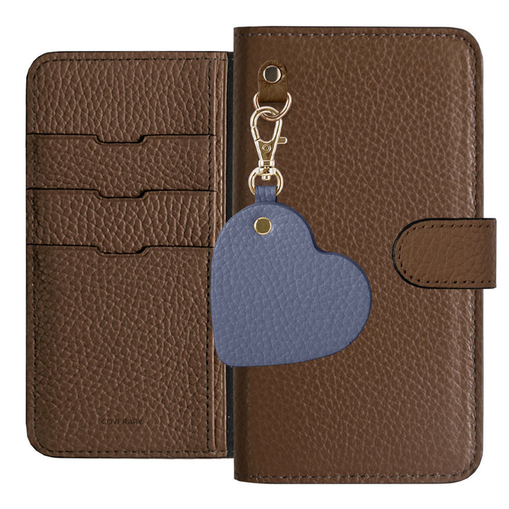 Genuine Leather 32 Colors Italian Shrink Leather Motif Mirror Charm Wallet Case (With Belt) Xperia Series