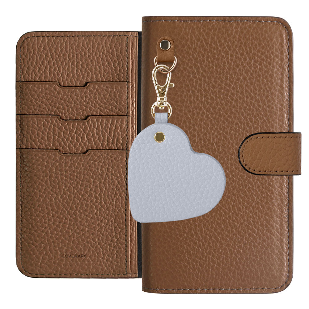 Genuine Leather 32 Colors Italian Shrink Leather Motif Mirror Charm Wallet Case (With Belt) Xperia Series