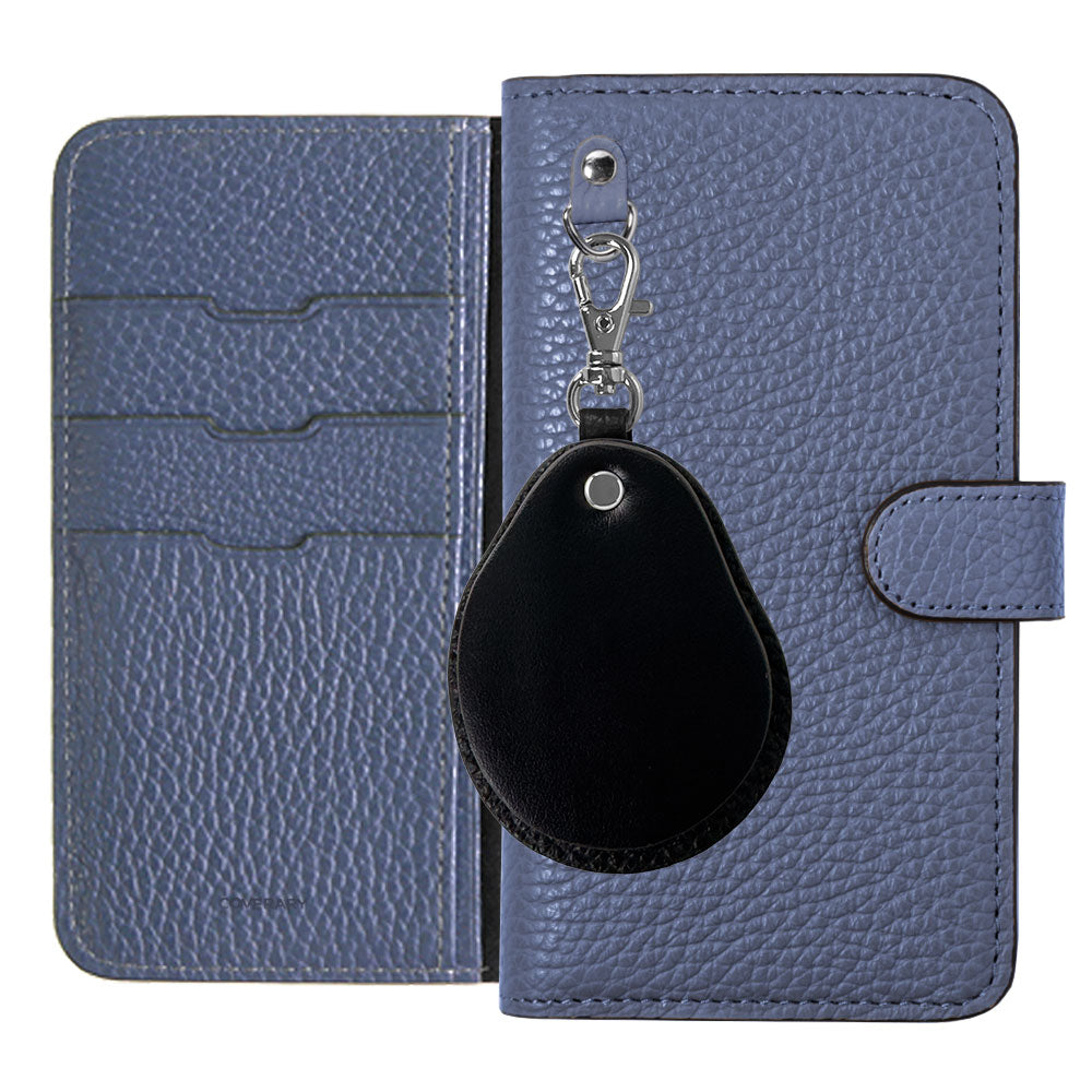 Genuine leather 32 colors Italian shrink leather different material nuance mirror charm notebook type case (with belt) Xperia series