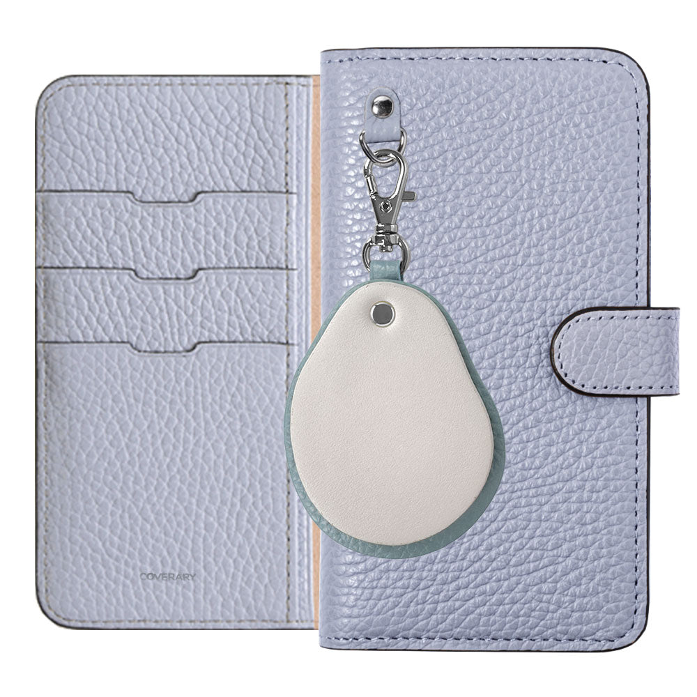 Genuine leather 32 colors Italian shrink leather different material nuance mirror charm notebook type case (with belt) Galaxy series