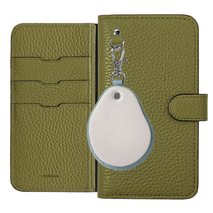 Genuine leather 32 colors Italian shrink leather different material nuance mirror charm notebook type case (with belt) Xperia series