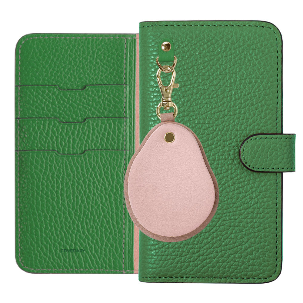 Genuine leather 32 colors Italian shrink leather different material nuance mirror charm notebook type case (with belt) Xperia series