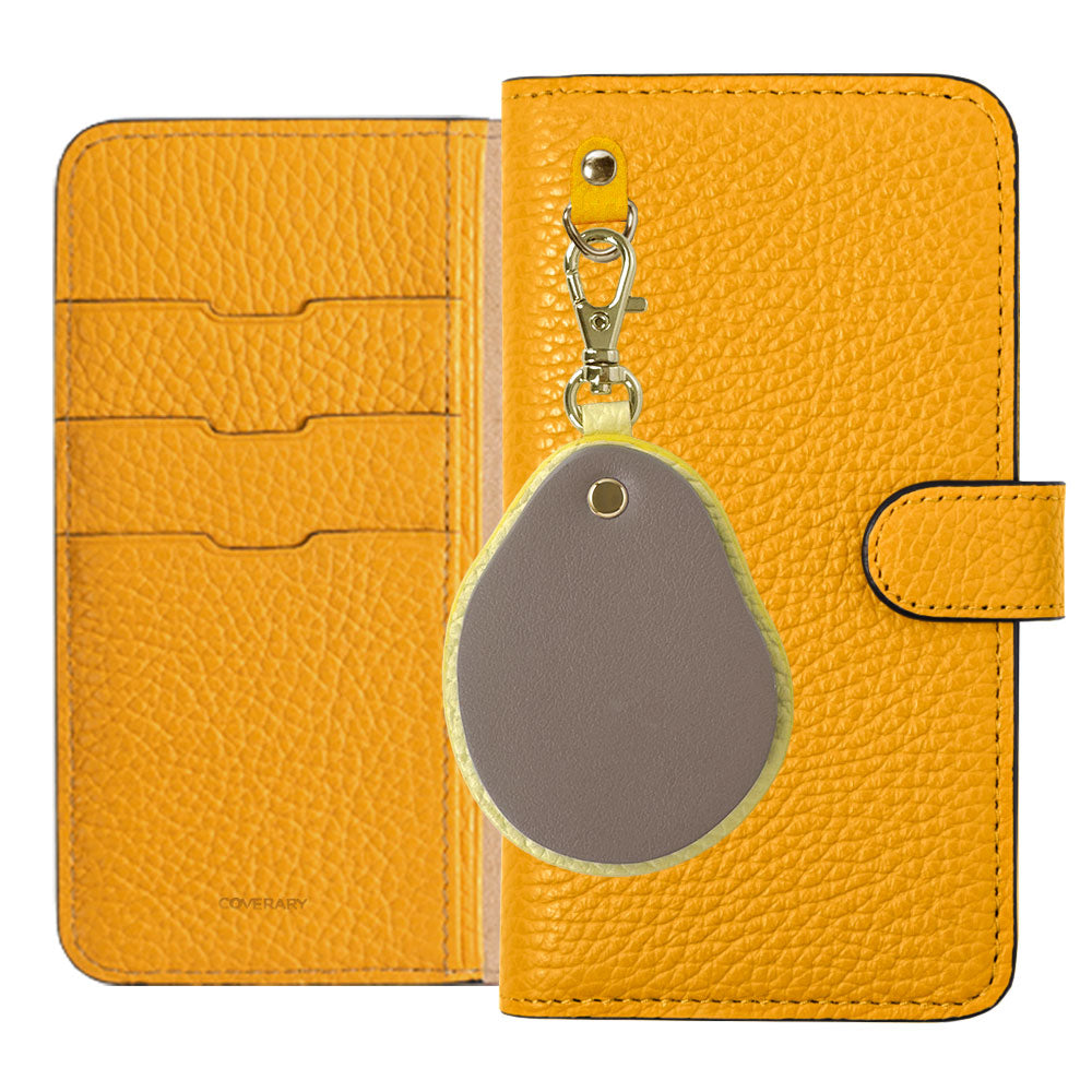 Genuine leather 32 colors Italian shrink leather different material nuance mirror charm notebook type case (with belt) Galaxy series