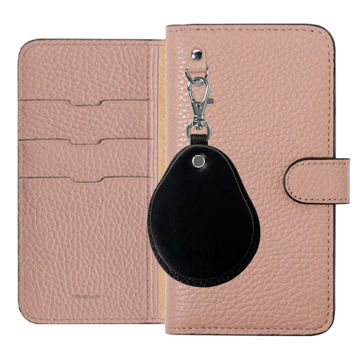 Genuine leather 32 colors Italian shrink leather different material nuance mirror charm notebook type case (with belt) Xperia series