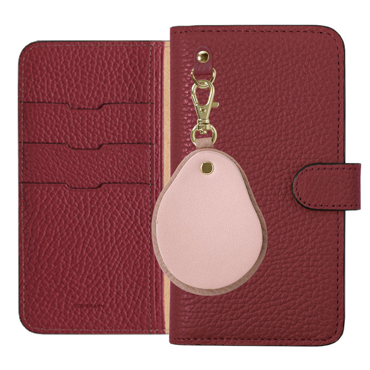 Genuine leather 32 colors Italian shrink leather different material nuance mirror charm notebook type case (with belt) Xperia series