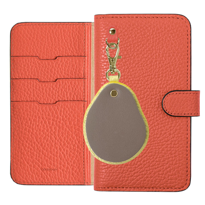 Genuine leather 32 colors Italian shrink leather different material nuance mirror charm notebook type case (with belt) Xperia series