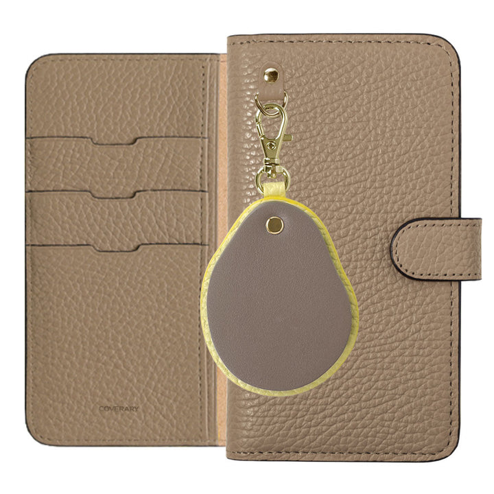 Genuine leather 32 colors Italian shrink leather different material nuance mirror charm notebook type case (with belt) Xperia series