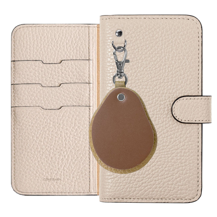 Genuine leather 32 colors Italian shrink leather different material nuance mirror charm notebook type case (with belt) Xperia series