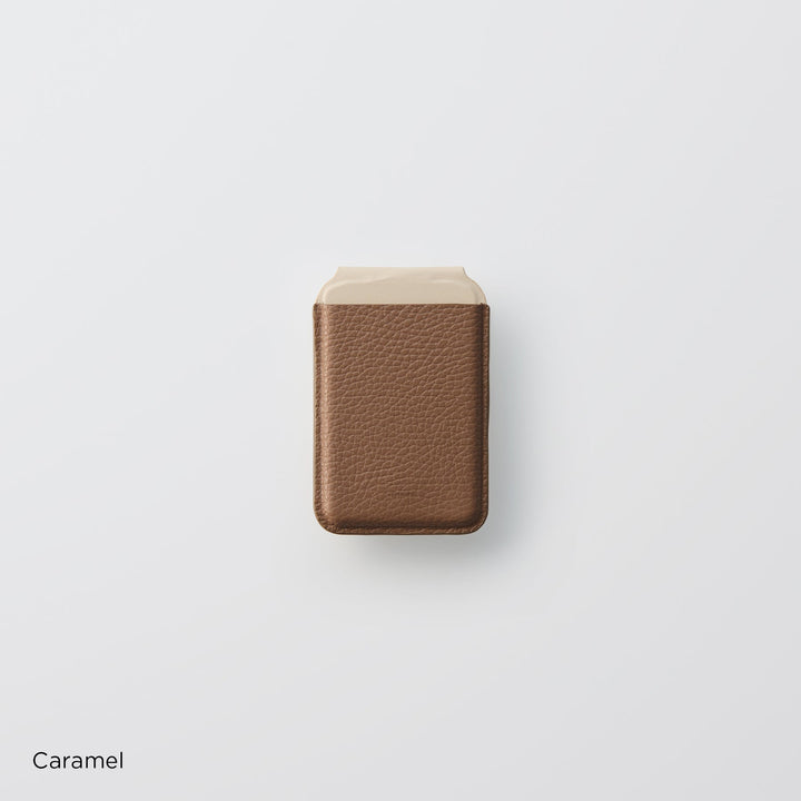 Magsafe Compatible Genuine Leather 32 Colors Italian Shrink Leather Card Pocket Stand Function