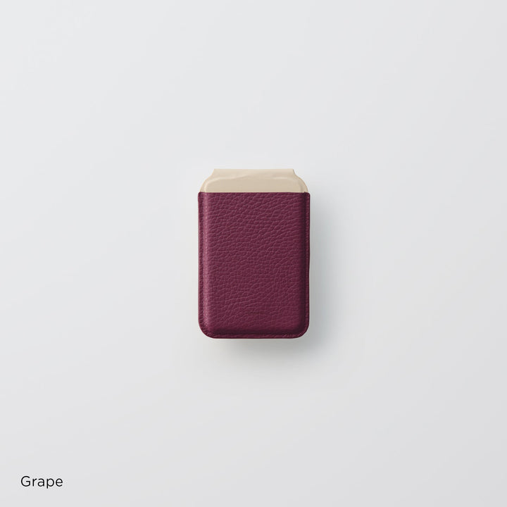 Magsafe Compatible Genuine Leather 32 Colors Italian Shrink Leather Card Pocket Stand Function