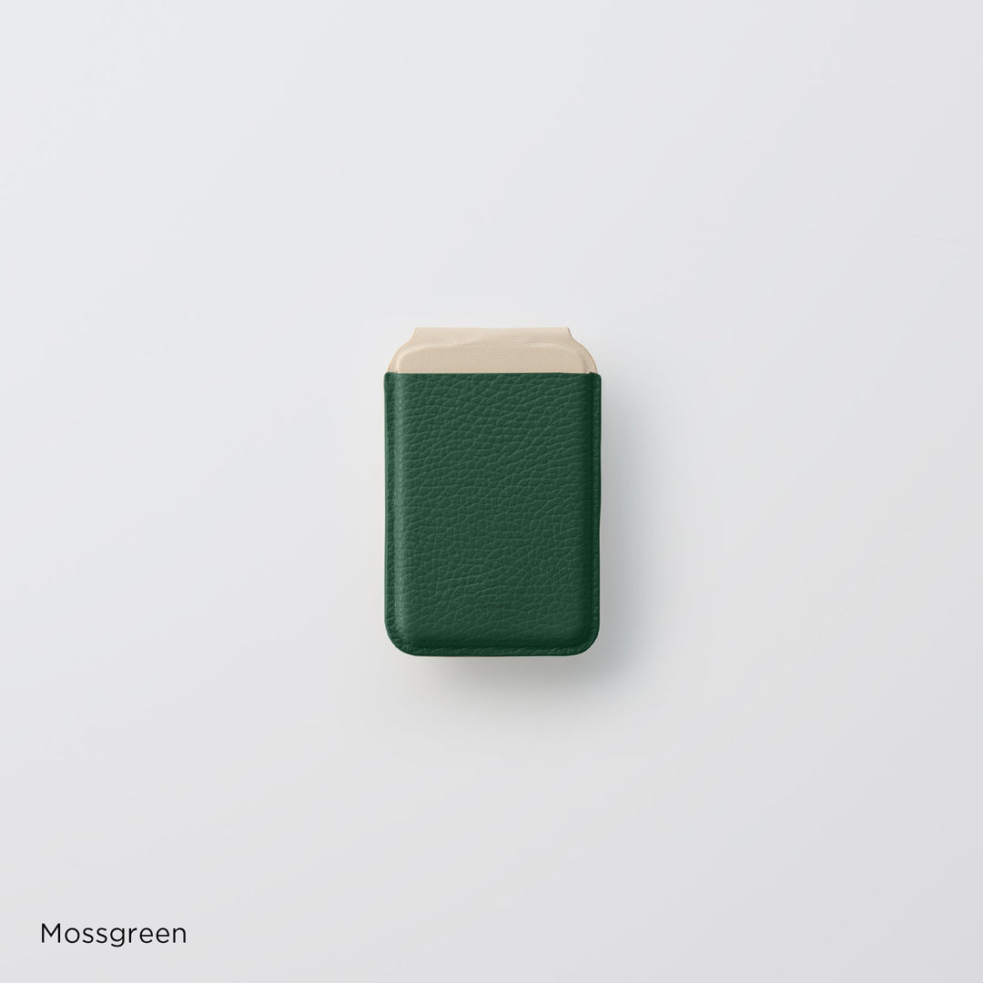 Magsafe Compatible Genuine Leather 32 Colors Italian Shrink Leather Card Pocket Stand Function