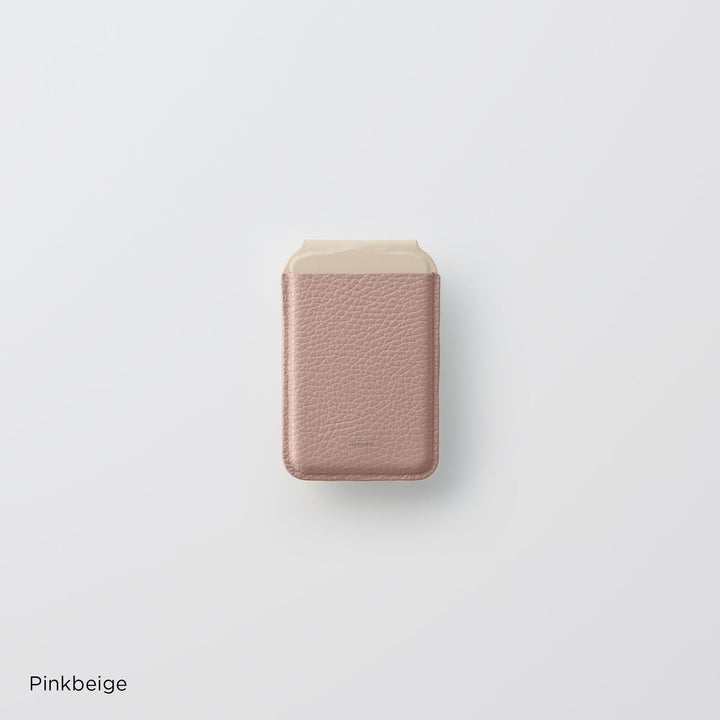 Magsafe Compatible Genuine Leather 32 Colors Italian Shrink Leather Card Pocket Stand Function
