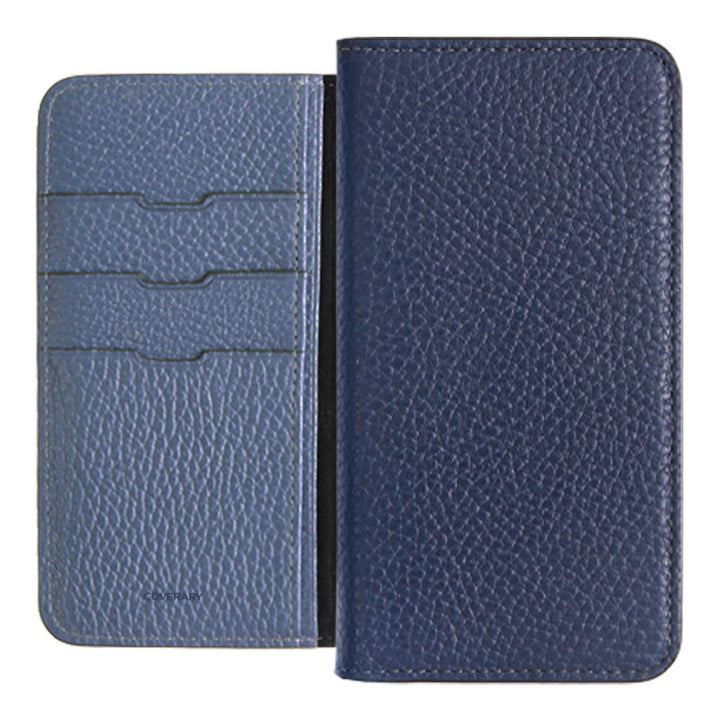 Genuine leather 32 colors Italian shrink leather bicolor notebook-style case AQUOS series
