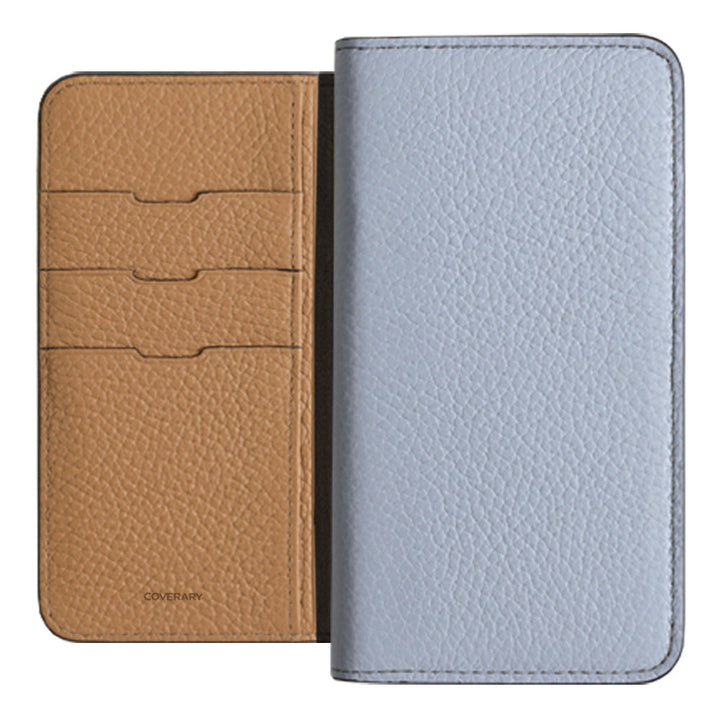 Genuine leather 32 colors Italian shrink leather bicolor notebook-style case AQUOS series