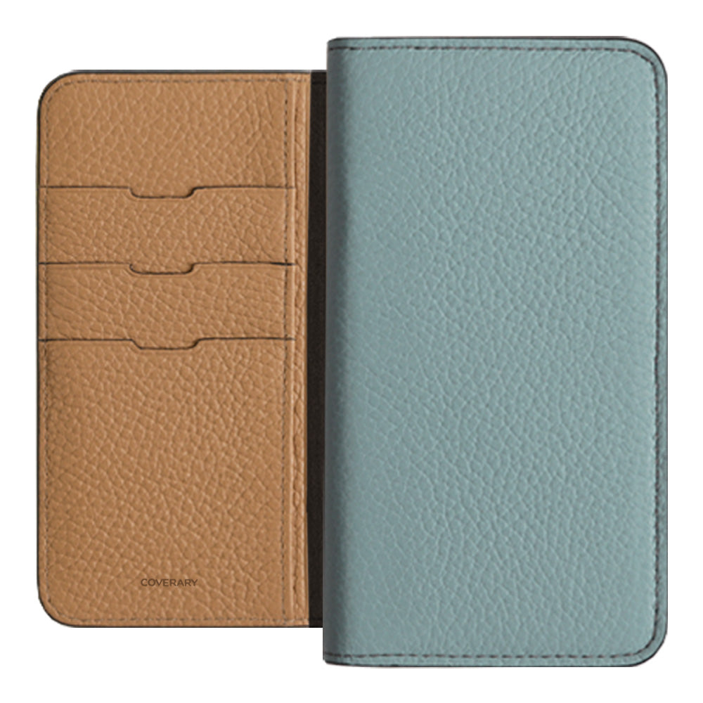 Genuine leather 32 colors Italian shrink leather bicolor notebook-style case AQUOS series