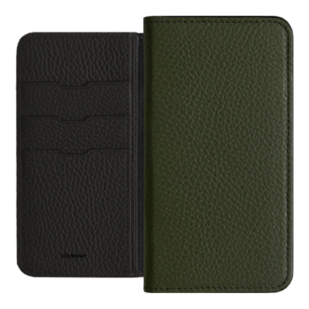 Genuine leather 32 colors Italian shrink leather bicolor notebook-style case for Google Pixel series