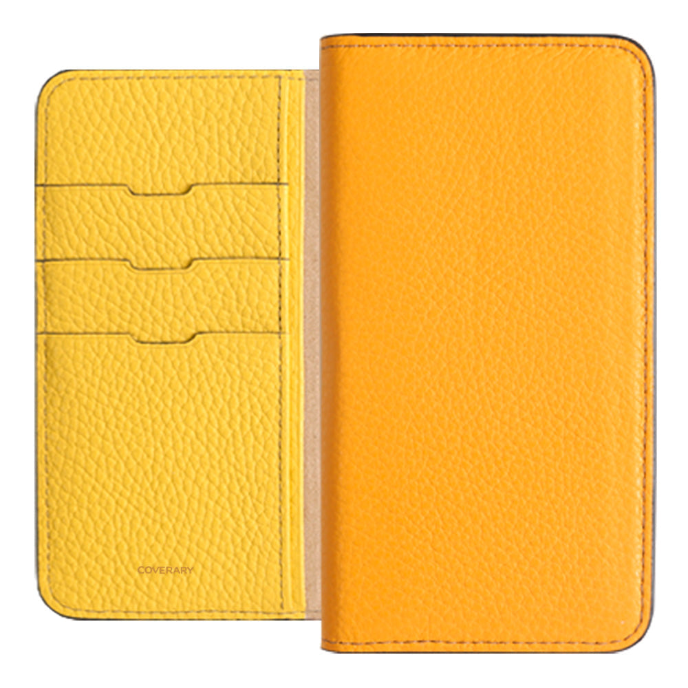 Genuine leather 32 colors Italian shrink leather bicolor notebook-style case AQUOS series