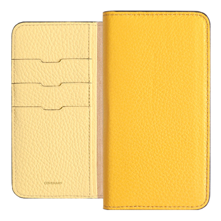 Genuine leather 32 colors Italian shrink leather bicolor notebook-style case AQUOS series
