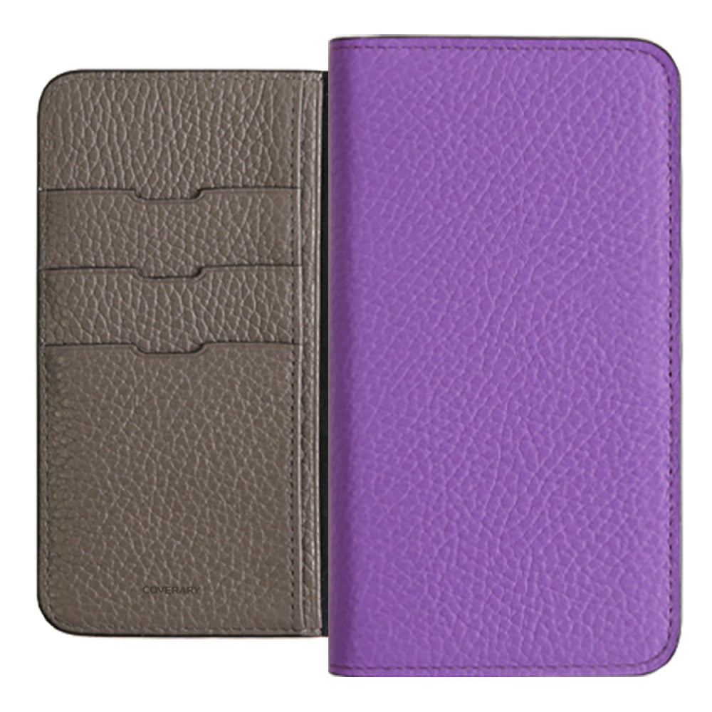 Cuir véritable 32 couleurs cuir italien grainé bicolore étui portefeuille Galaxy série