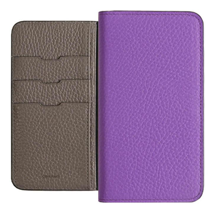 Cuir véritable 32 couleurs cuir italien grainé bicolore étui portefeuille Galaxy série