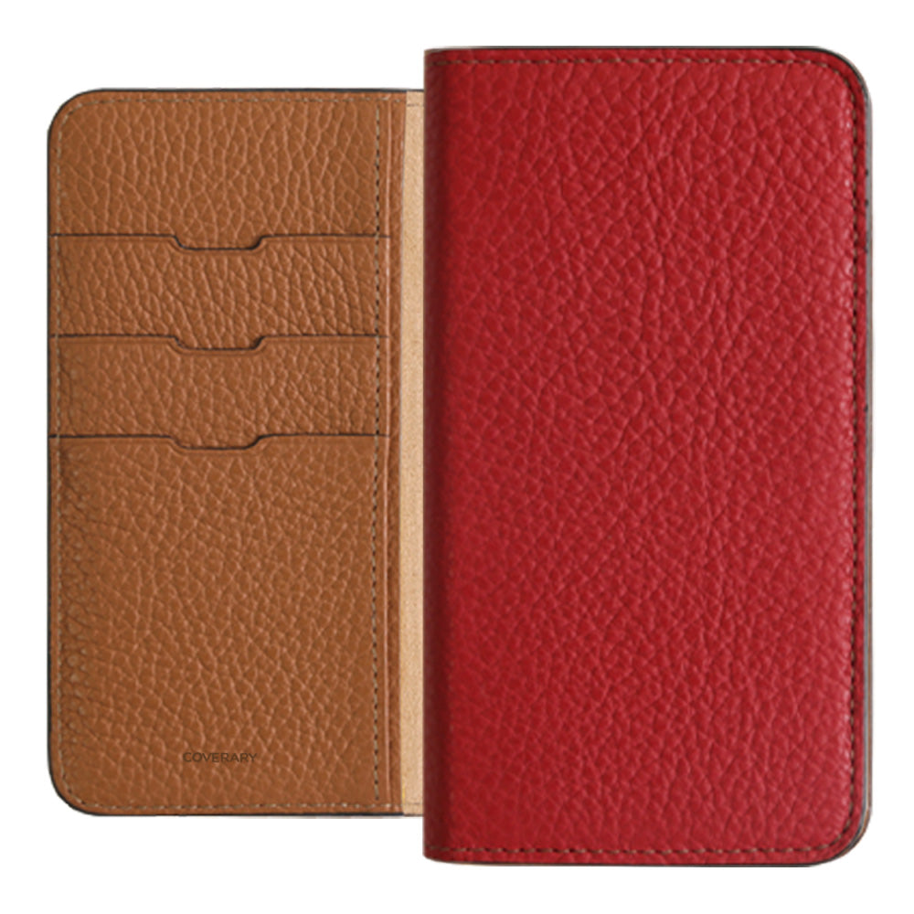 Cuir véritable 32 couleurs cuir italien grainé bicolore étui portefeuille Galaxy série