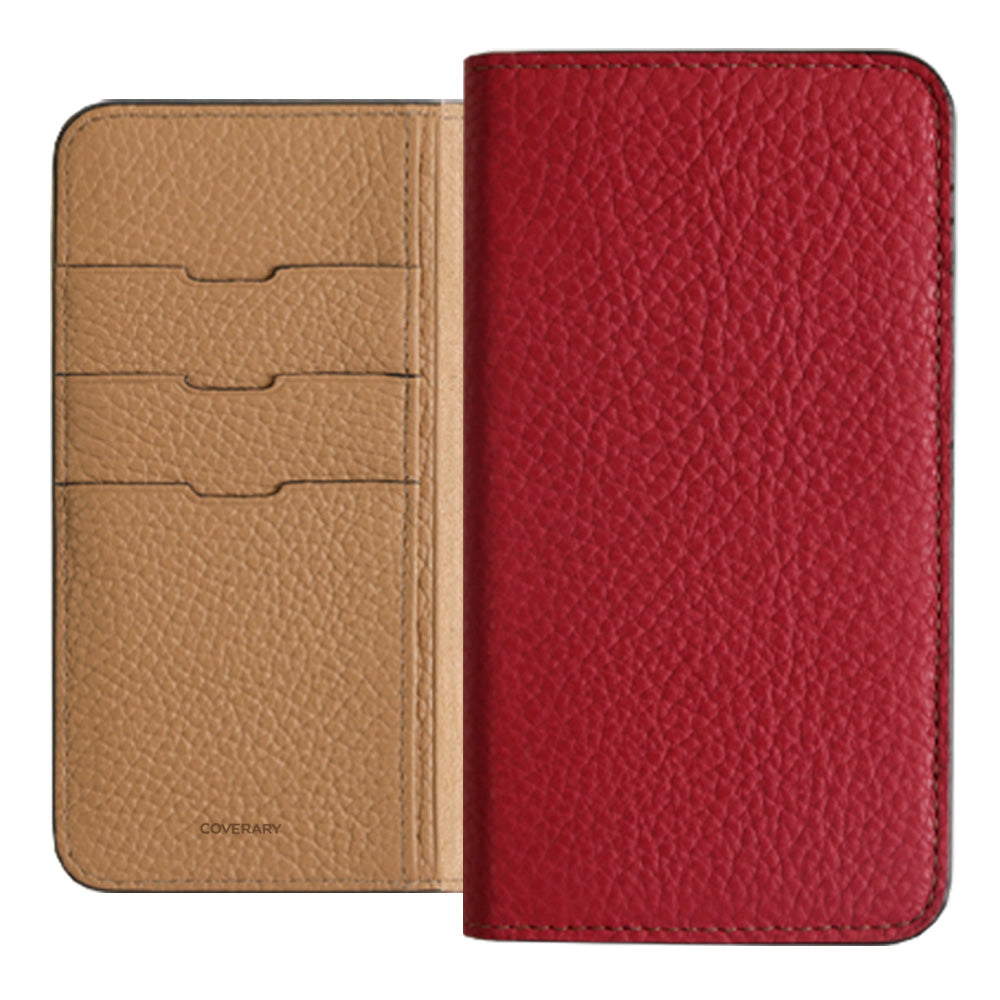 Genuine leather 32 colors Italian shrink leather bicolor notebook-style case AQUOS series